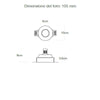 Faretto incasso gesso Lampadari Bartalini PILUT 015 GU10 LED scomparsa