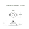 Faretto incasso gesso Lampadari Bartalini IHCSELLENURB 010 GU10 LED scomparsa