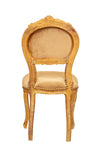 Biscottini Sedia poltroncina stile francese Luigi XVI in legno massello di faggio finitura oro