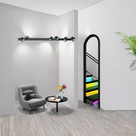 Binario faretti Perenz SNODO 8292N 8290N 8294N GU10 LED sistema modulare angolare interno spot orientabili