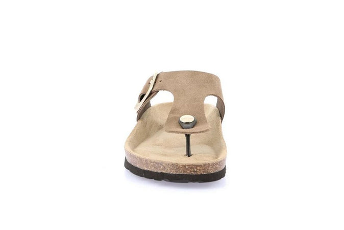 Grunland ciabatta infradito Sara in camoscio tortora CC2632