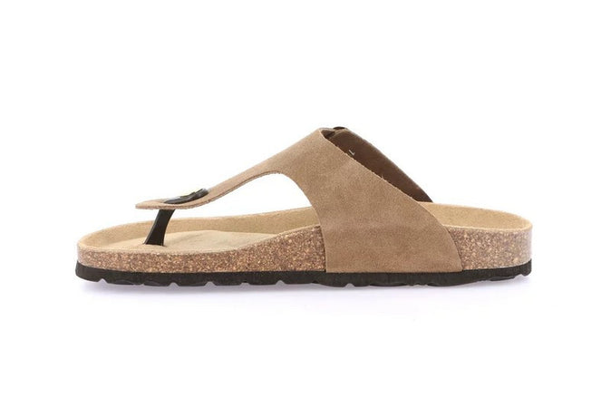 Grunland ciabatta infradito Sara in camoscio tortora CC2632