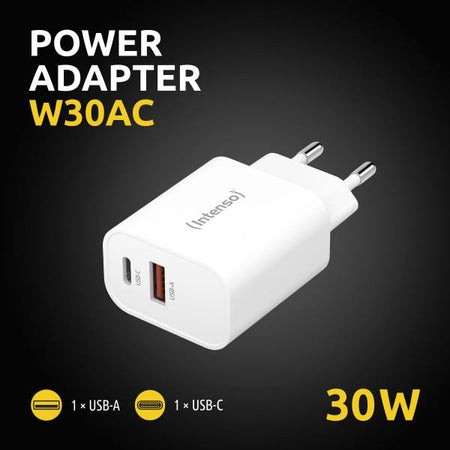 INTENSO ALIMENTATORE FAST 30W 2 ENTRATE USB A + USB C