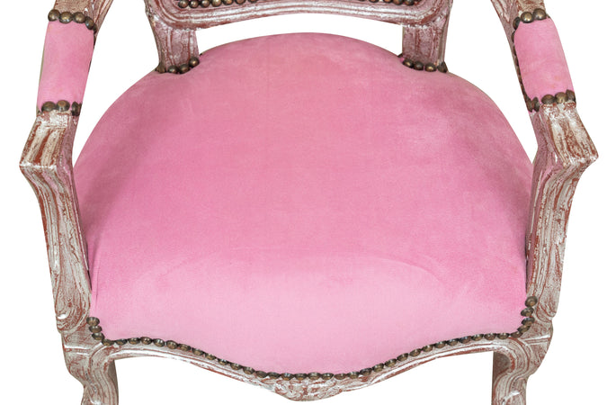 Biscottini POLTRONA DA BAMBINO STILE FRANCESE LUIGI XVI IN LEGNO MASSELLO DI FAGGIO Sedia