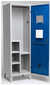 Armadietto spogliatoio con 3 vani porta oggetti interni per Polizia Locale Municipale cm. 60x50x195h