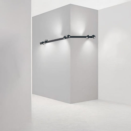 Binario faretti Perenz SNODO 8292N 8290N 8294N GU10 LED sistema modulare angolare esterno spot orientabili