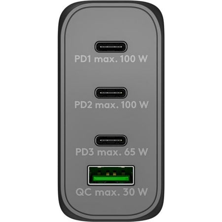 Goobay 65555 Caricabatterie per dispositivi mobili Computer portatile, Smartphone Nero AC Ricarica rapida Interno (Goobay 65555 oplader til mobil enhed L)