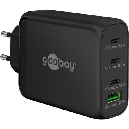 Goobay 65555 Caricabatterie per dispositivi mobili Computer portatile, Smartphone Nero AC Ricarica rapida Interno (Goobay 65555 oplader til mobil enhed L)