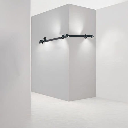 Binario faretti Perenz SNODO 8292N 8290N 8296 GU10 LED sistema modulare angolare esterno spot orientabili