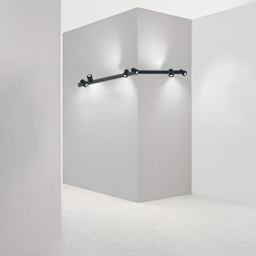 Binario faretti Perenz SNODO 8292N 8290N 8296 GU10 LED sistema modulare angolare esterno spot orientabili