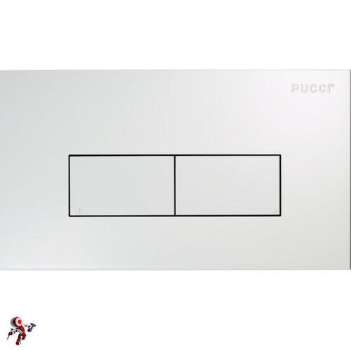 Placca Pucci eco 2 pulsanti bianco cod. 80130560