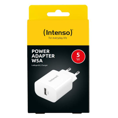 INTENSO ALIMENTATORE 5W 1 ENTRATA USB A BIANCO