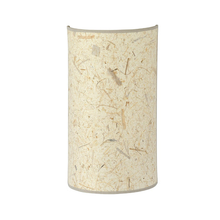 Applique Minimal 1 Luce Aston In Acciaio Bianco E Beige Effetto Sughero