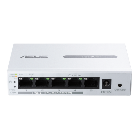 ASUS ExpertWiFi EBP15 Gestito Gigabit Ethernet [10/100/1000] Supporto Power over Ethernet [PoE] Bianco (ASUS 5 PORT POE+ SWITCH EBP15)