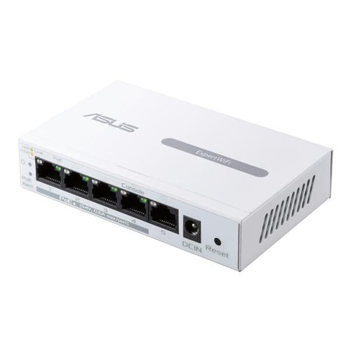 ASUS ExpertWiFi EBP15 Gestito Gigabit Ethernet [10/100/1000] Supporto Power over Ethernet [PoE] Bianco (ASUS 5 PORT POE+ SWITCH EBP15)