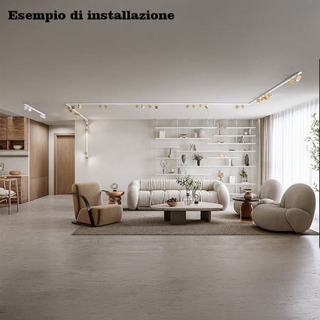 Binario faretti Perenz SNODO 8292N 8290N 8296 GU10 LED sistema modulare angolare esterno spot orientabili