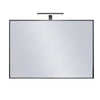 Specchio bagno con lampada e telaio perimetrale nero MIDANAO