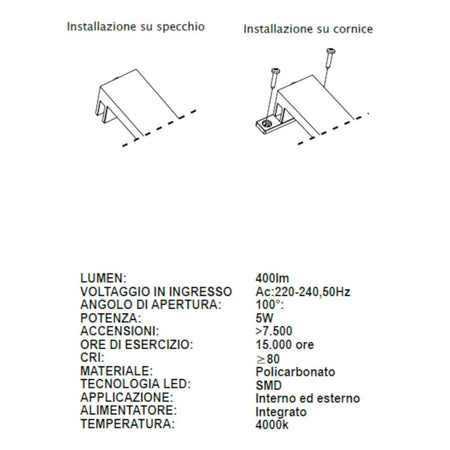 Applique moderno Lampadari Bartalini YTUAEB S LED acrilico specchi quadri