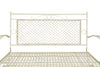 Biscottini Divanetto/panchina in ferro battuto finitura bianca anticata 120x52x79 cm
