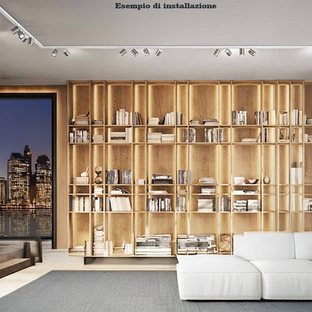 Binario faretti Perenz SNODO 8292N 8290N 8294N GU10 LED sistema modulare angolare interno spot orientabili