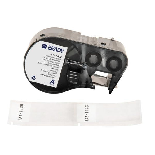 Brady M4-51-427 etichetta per stampante Nero, Bianco Etichetta per stampante autoadesiva (BMP41/BMP51/BMP53/M511 Label - Printer Labels)
