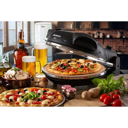 ARIETE FORNO PIZZA NERO (0917/00) - PIASTRA IN PIETRA REFRATTARIA - 5 LIVELLI COTTURA - 1200W