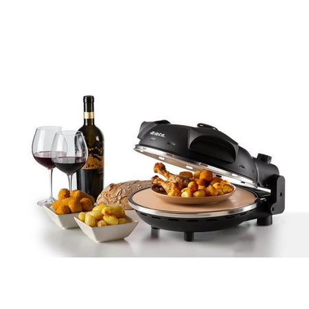 ARIETE FORNO PIZZA NERO (0917/00) - PIASTRA IN PIETRA REFRATTARIA - 5 LIVELLI COTTURA - 1200W