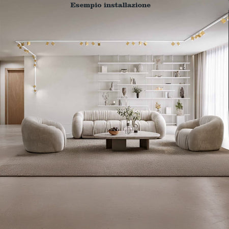 Binario faretti Perenz SNODO 8292N 8290N 8294N GU10 LED sistema modulare angolare interno spot orientabili