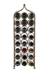 Biscottini Biscottini Portabottiglie Ferro Battuto Nera Anticata 24 Bottiglie 36x16x106