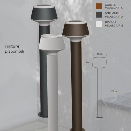 Lampioncino classico Lampadari Bartalini ACSALEV P C E27 LED IP65 alluminio acrilico