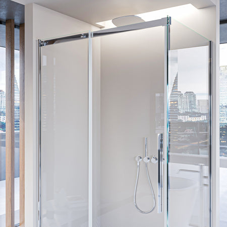 Box doccia due lati in cristallo 8mm H200cm anticalcare TARGET