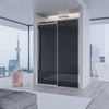 Porta doccia scorrevole fumè anticalcare 195h 8mm EUCLIDE
