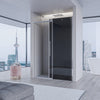Porta doccia scorrevole fumè anticalcare 195h 8mm EUCLIDE
