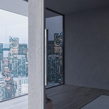 Porta doccia scorrevole fumè anticalcare 195h 8mm EUCLIDE