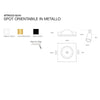 Faretto incasso Lampadari Bartalini ESIRNUS GU10 LED orientabile gesso metallo