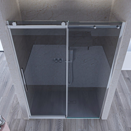 Porta doccia scorrevole fumè anticalcare 195h 8mm EUCLIDE