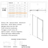 Porta doccia scorrevole fumè anticalcare 195h 8mm EUCLIDE