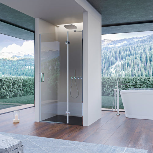 Porta Doccia Nicchia Battente trasparente 8mm H195cm REGINA