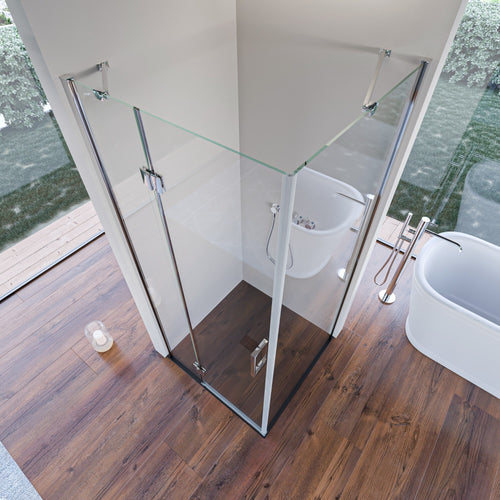 Box doccia due lati con porta battente 8mm h195 REGINA