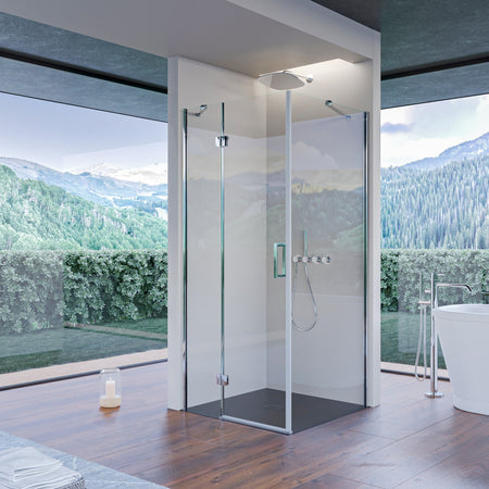 Box doccia due lati con porta battente 8mm h195 REGINA