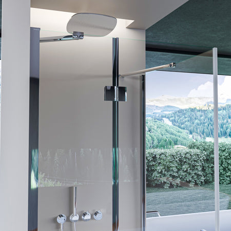 Box doccia due lati con porta battente 8mm h195 REGINA