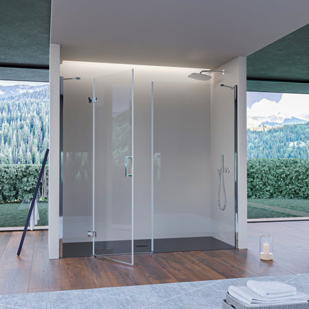 Porta Doccia Anta Battente Cristallo 8mm h195 cm REGINA