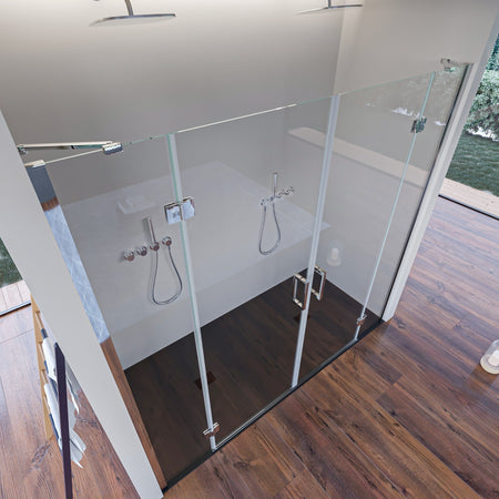 Porta doccia con due porte battenti trasparente 8mm REGINA