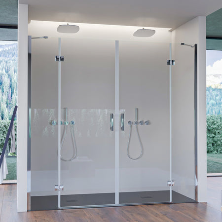 Porta doccia con due porte battenti trasparente 8mm REGINA