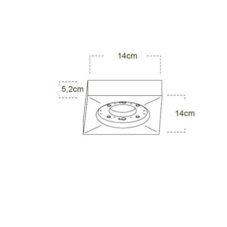 Plafoniera gesso Lampadari bartalini ORDAUQS 1 GX53 LED moderna verniciabile