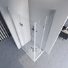 Box doccia 2 lati a soffietto trasparente senza profili 6mm h195 anticalcare REA
