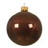 Palline per albero di Natale in vetro decorate color Rosso Sequoia Smalto