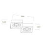 Plafoniera gesso Lampadari bartalini ORDAUQS 2 GX53 LED moderna verniciabile
