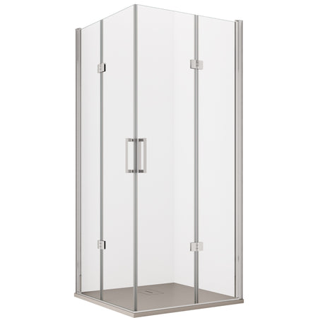 Box doccia 2 lati a soffietto trasparente senza profili 6mm h195 anticalcare REA