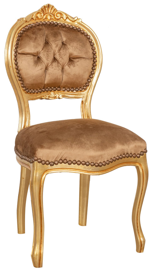 Biscottini Biscottini Sedia Poltroncina Luigi XVI Faggio Massello Intagliata Finitura Oro